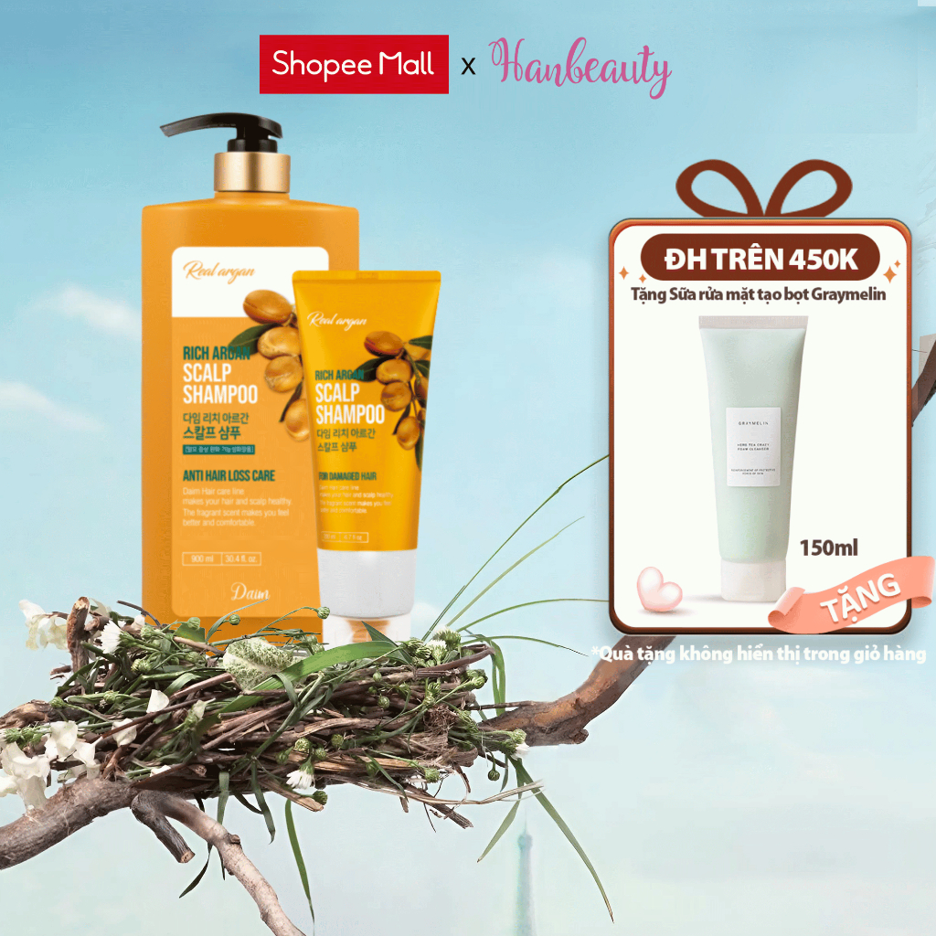 Dầu Gội Chứa Dầu Argan DAIM RICH ARGAN SCALP SHAMPOO