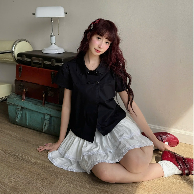 NAVIE - Áo baby doll 4 cúc thời trang nữ | BigBuy360 - bigbuy360.vn