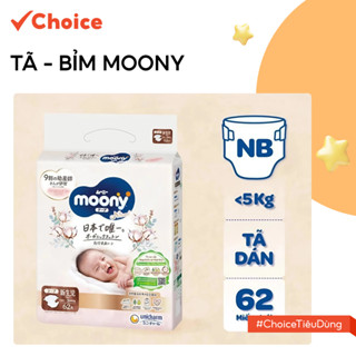   Choice  Tã - Bỉm Moony FM1-2011-3 Natural Hàng Nội Địa Nhật 