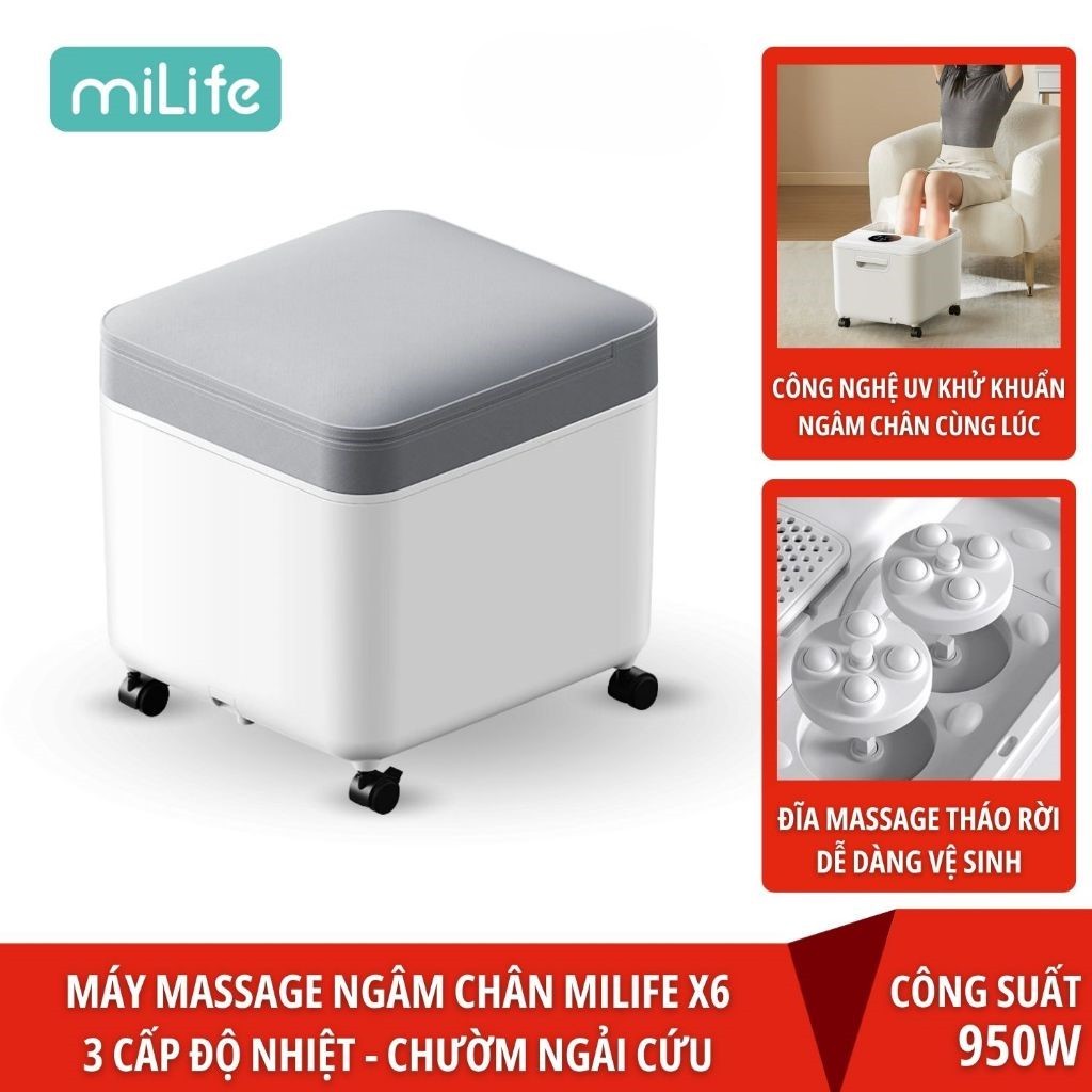 Máy massage ngâm chân miLife YMZ- X6 Bảo hành 12 tháng