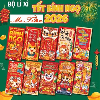  100 Phong Bao Lì Xì Tết 2026 Có Chọn Mẫu Và Kèm Túi Mẫu Bính Ngọ Cách Tân CAM KẾT CHÂT LƯỢNG 