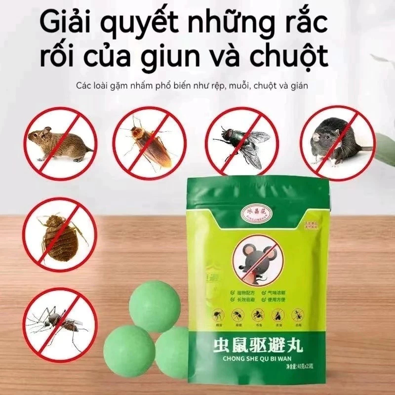 Combo 5 Túi Viên đuổi chuột siêu mạnh - Hiệu quả tức thì An toàn không độc - Dùng được cho nhà có bà bầu & thú cưng