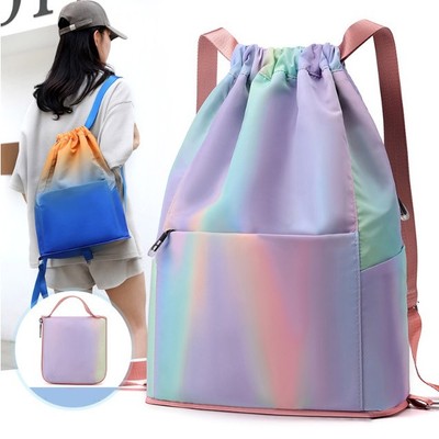 Ba lô du lịch, Túi Duffel dây rút gấp gọn đi bộ đường dài nhẹ, túi dây rút, Túi đựng đồ tập thể dục HARAS HR375