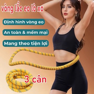   Nâng cấp mới  1.3kg Hula Hoop Vòng Lắc Eo Bọc PVC Giảm Béo Bụng Vòng Lắc Eo Lò Xo Không bị thương ở eo 