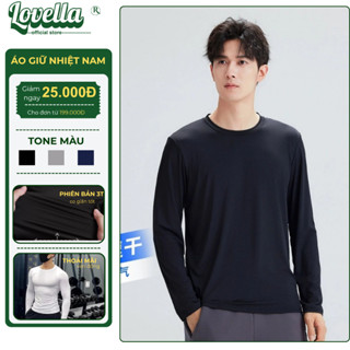 Áo giữ nhiệt nam thun lạnh tay dài ôm body co giãn 4 chiều chất đẹp Lovella hàng Việt Nam chất lượng cao TD41