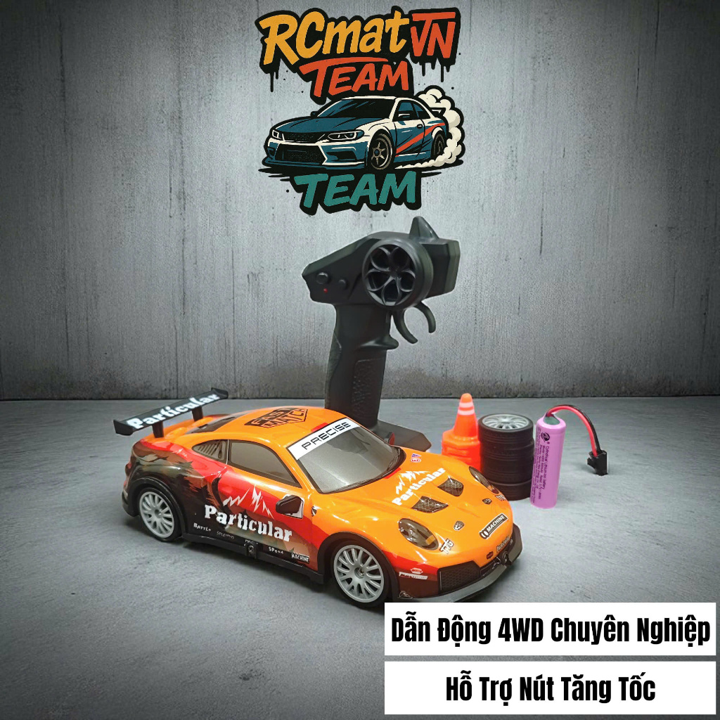 Xe điều khiển mini Drift Porche Attitude 1:20 NEW 2025 hỗ trợ pin sạc, lốp drift và đèn