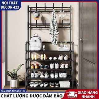  Kệ Giày Đa Năng Giá Để Giày Dép Chữ L 5 Tầng Thông Minh Kết Hợp Móc Treo Đồ Tiện Lợi Phù Hợp Mọi Không Gian 
