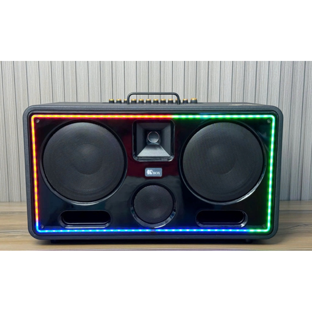 Loa Karaoke Xách Tay Cao Cấp KCBOX KC279 Premium (3 Đường Tiếng, 2 Bass 20cm, 700W Max, 2 Micro UHF)