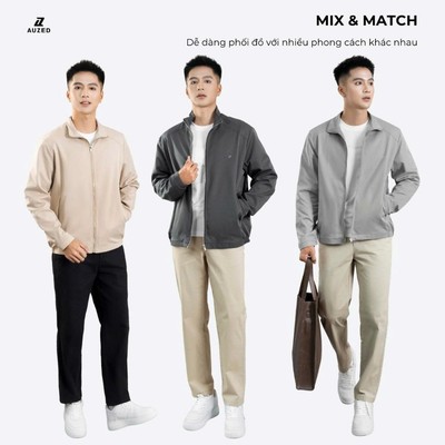 [TẶNG 1 ÁO GIỮ NHIỆT] Áo khoác gió nam AUZED chất liệu polyester dày dặn, form áo rộng rãi 5AD 6356