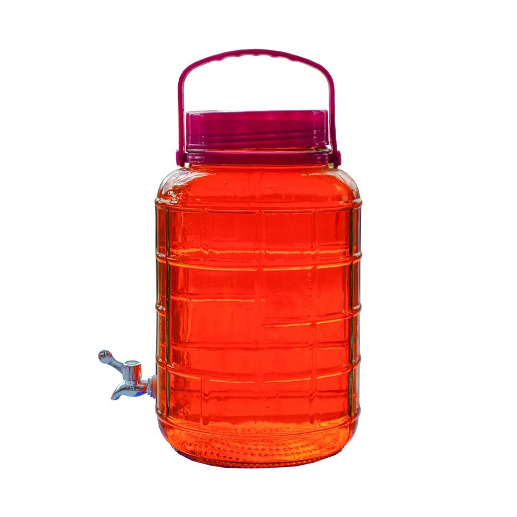 Bình thuỷ tinh ngâm rượu 2 lít có vòi giá rẻ nắp nhựa có quai xách