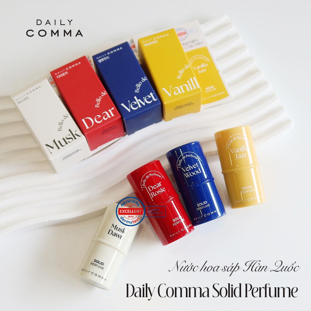 Nước hoa Sáp Daily Comma Solid Perfume nhỏ gọn tiện lợi - Date 2028
