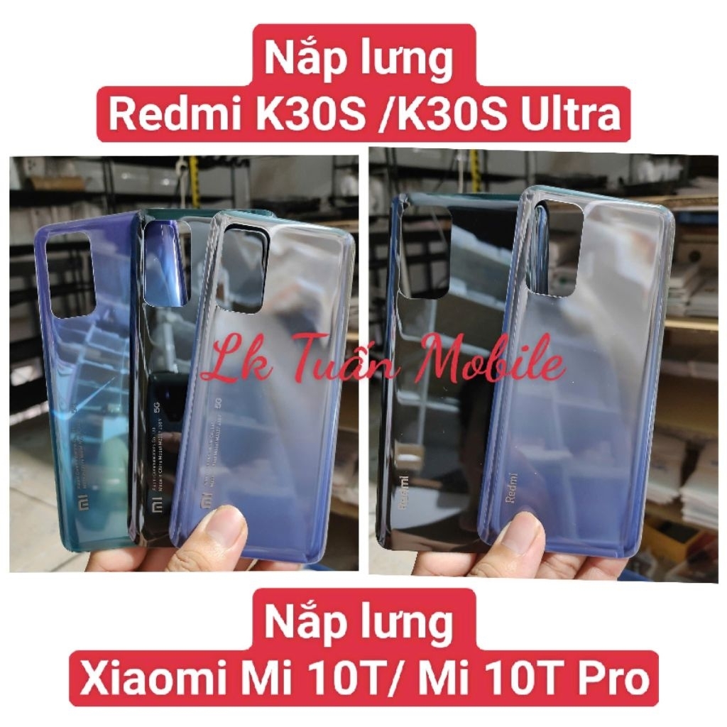 Nắp lưng Redmi K30S / K30S Ultra / Mi 10T/ Mi 10T Pro chất liệu kính lk loại 1 tặng keo dán