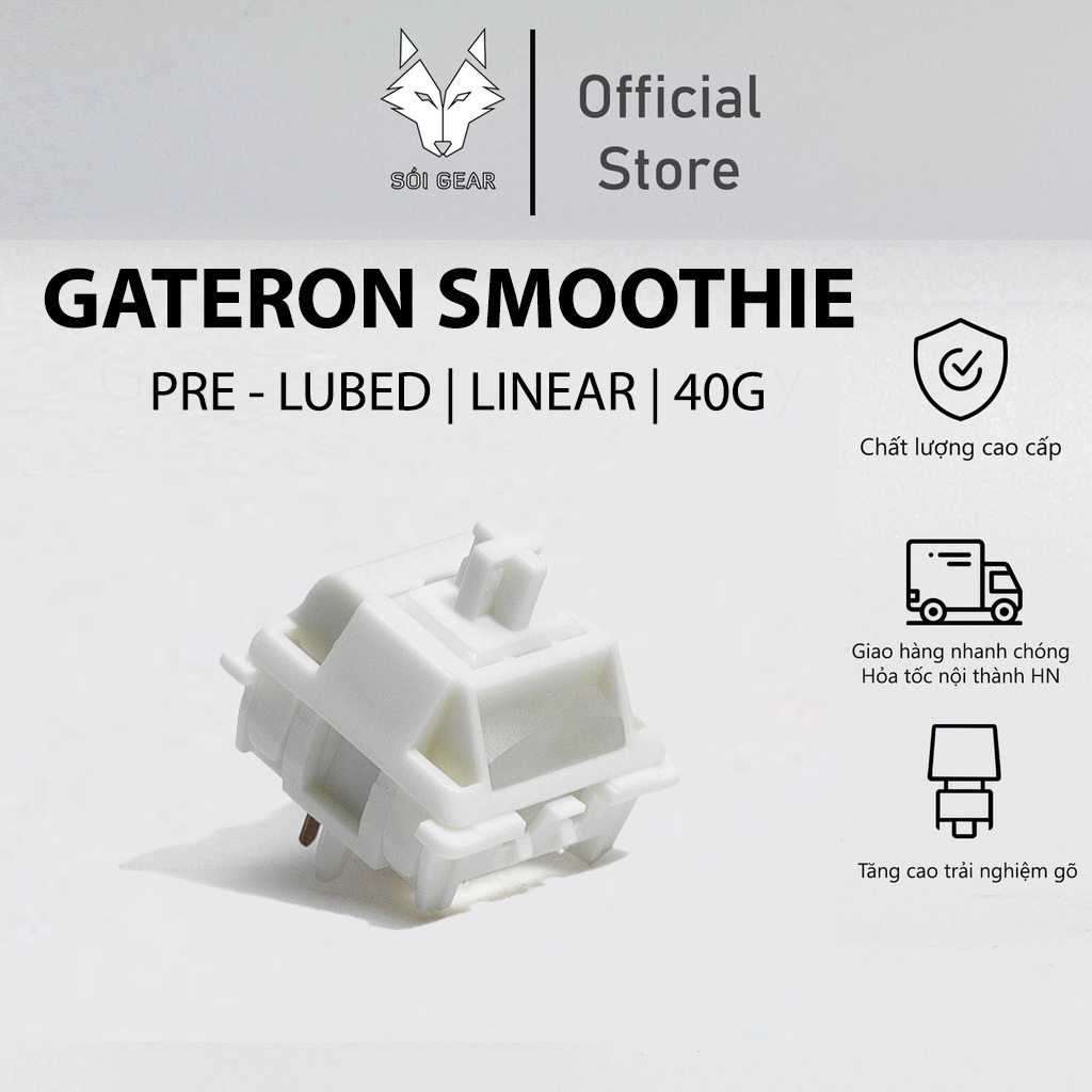 [HỎA TỐC HN - HCM] Công tắc bàn phím cơ | Pack 10 Switch Gateron Smoothie | Linear Switch