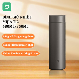  Bình giữ nhiệt Mijia Ti2 Cách nhiệt chân không Toàn bộ cốc titan 12H Giữ ấm Khóa lạnh ly giữ nhiệt 
