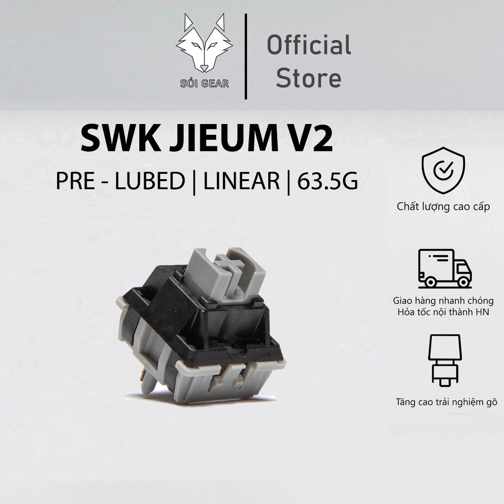 [HỎA TỐC HN - HCM] Công Tắc Bàn Phím Cơ | Pack 10 Switch SWK Jieum V2 | Linear Switch