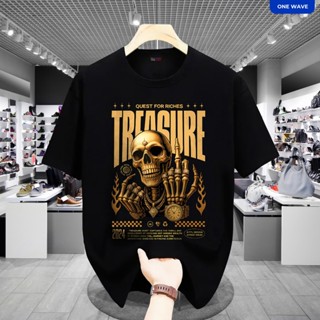  Áo thun nam nữ phong cách unisex ONE WAVE chất 100% cotton cao cấp hình in sau lưng siêu ngầu chuẩn boy girl phố -TS32 