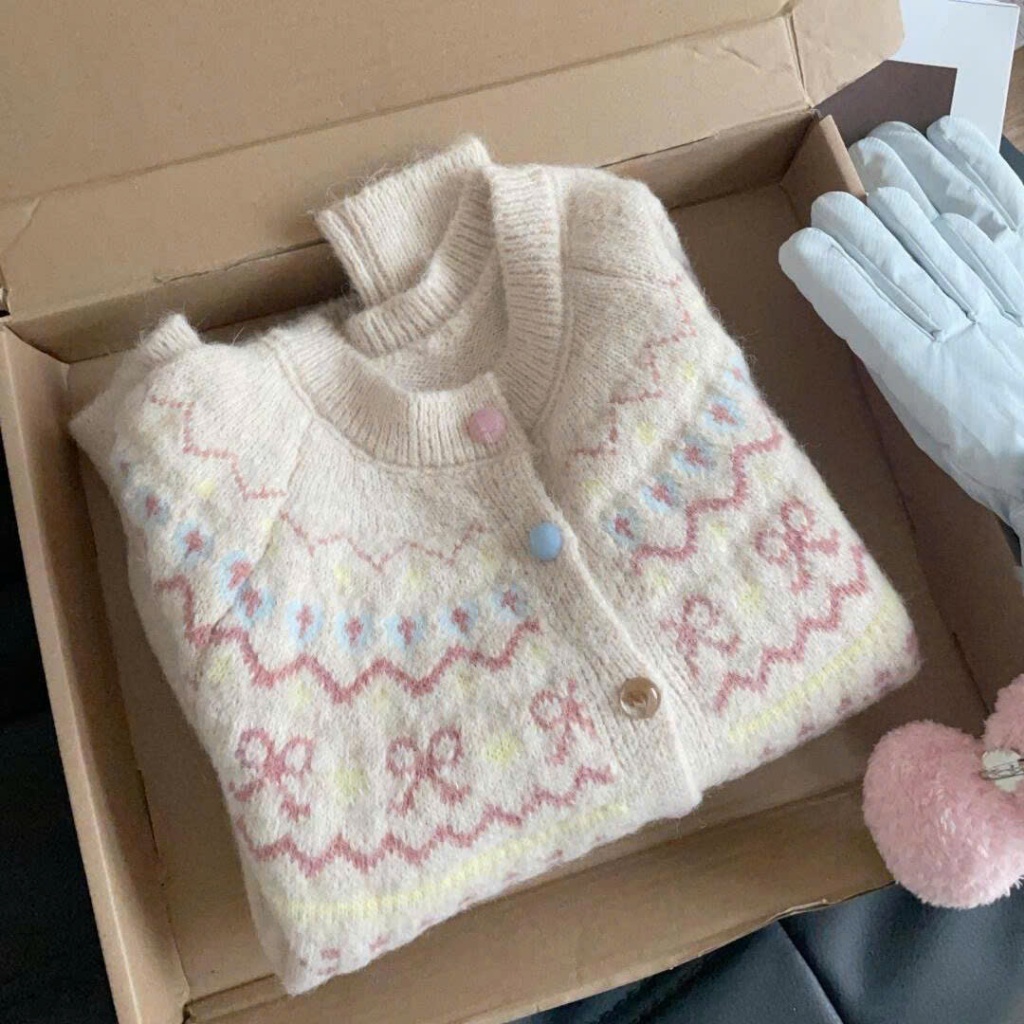 [ẢNH THẬT] Áo len hoạ tiết YUMMY phối màu độc đáo, Áo len phối cúc đa sắc phong cách Hàn Quốc CA60 | BigBuy360 - bigbuy360.vn