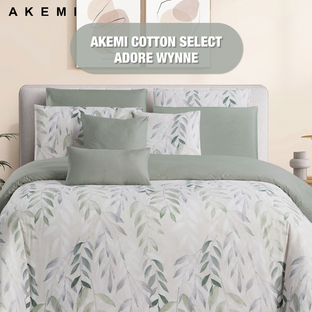 Bộ Ga Giường Cotton AKEMI Adore 5 món 730TC Mềm Mịn Thoáng Mát (Queen/King)