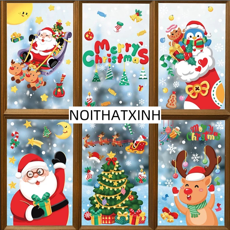 PHỤ KIỆN GIÁNG SINH - DECAL NOEL CÓ KEO (50X70CM) KN36
