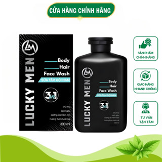  Sữa Tắm 3in1 Nam Lucky Men 300ml Chính Hãng – Làm Sạch Tóc Da Mặt Cơ Thể Hương Nước Hoa Nam Tính 