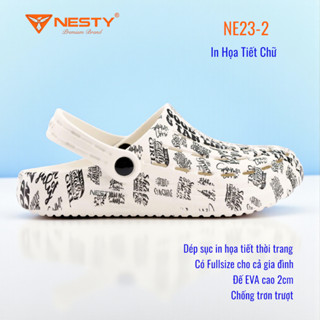   NE23-2  Dép Sục NESTY EVA Nam Nữ In Họa Tiết Hiện Đại Êm Nhẹ Tiện Lợi Cho Mọi Hoạt Động 