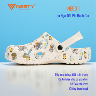   NE50-IN  Dép Sục In Họa Tiết Nguyên Khố NESTY EVA Đế Cao 4cm Êm Chân Nhiều Size Cho Cả Gia Đình 