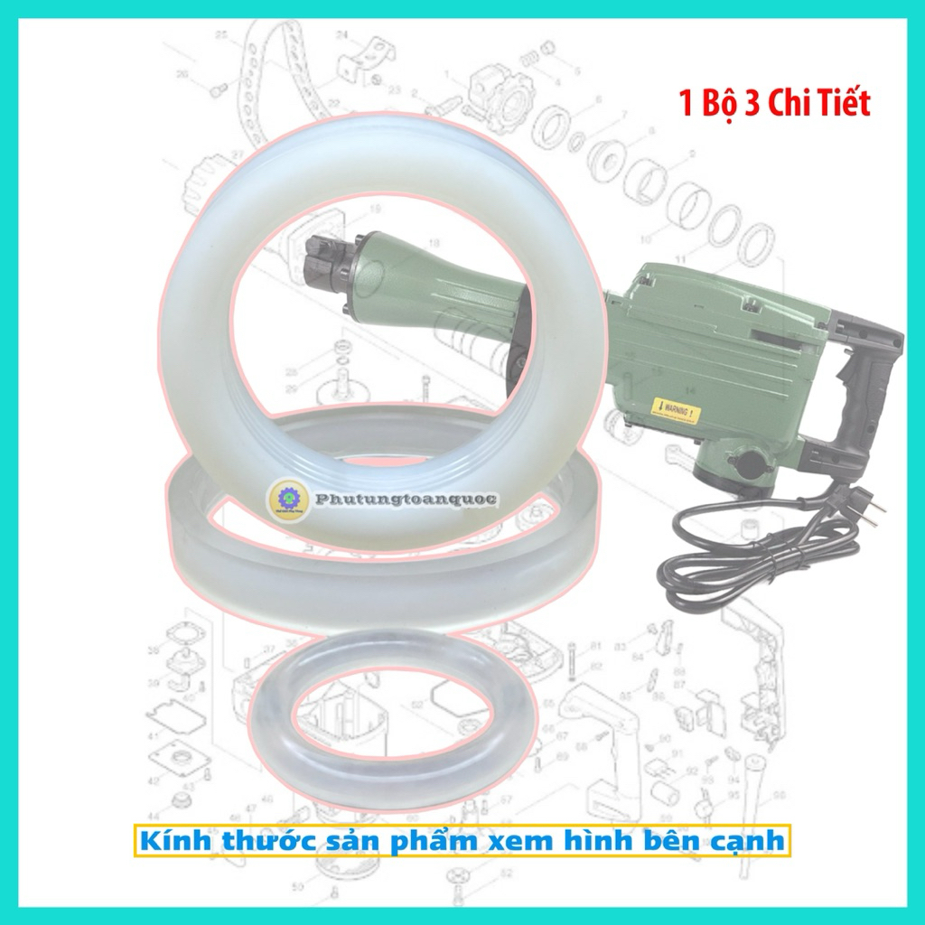 1 Bộ Roăng Giảm Chấn Máy Khoan Đục 30mm, Hitachi PH-65A, HiKOKI PH-65A, Dùng Chung Các Hãng Trung Qu