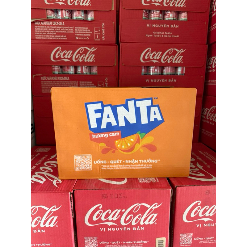 FANTA ORANGE (CAM) 300ML - ĐỒ UỐNG COCA COLA - COKE/SPRITE/FANTA ORANGE/FANTA GREEN CREAM PET 300ML 