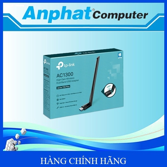 USB Thu WIFI TP-Link Archer T3U Plus AC1300 1 Ănten - Hàng Chính Hãng