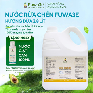 Nước Rửa Chén Bát Hữu Cơ Fuwa3e Enzyme Sinh Học Organic 3.8L An Toàn Cho Bé Bảo Vệ Da Tay 