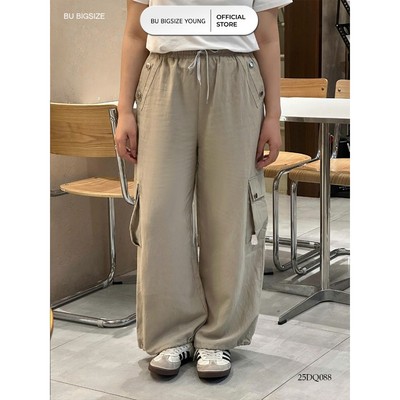 Quần gió túi hộp dây rút BIGSIZE (55kg đến 95kg) - 25DQ088 - [BU Bigsize Young]
