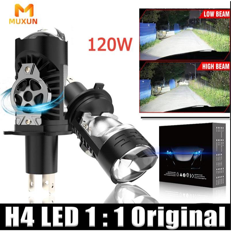 Đèn pha LED Mini H4 55W 12000LM Đèn pha xe hơi chất lượng cao Đèn pha Bi-Xenon phù hợp cho đèn pha m