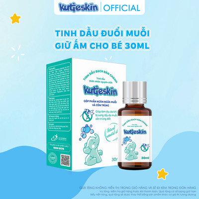 Tinh dầu bạch đàn chanh Kutieskin 30ml - Đuổi muỗi, giữ ấm cơ thể (Hàng tặng không bán)