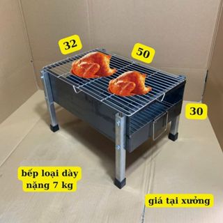  bếp nướng thịt than hoa lò nướng thịt gia đình bếp nướng thịt bbq kích thước 32 * 50 cm  bếp thép dày 1.8 ly  