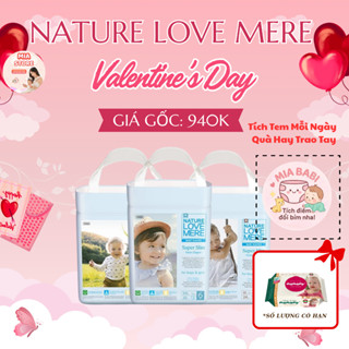  COMBO 4 BỊCH 1 THÙNG Tã bỉm Nature Love Mere cho bé nội địa Hàn cao cấp 