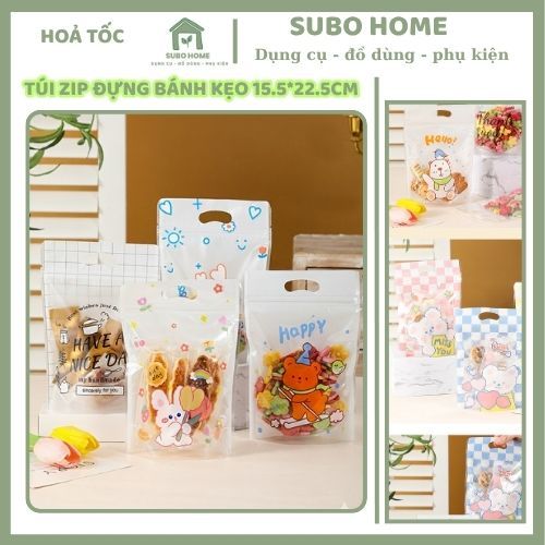 Set 20-50 Túi Ziplock Đựng Bánh Kẹo Cookie Quà Tặng Lễ Tết Giáng Sinh Tiệc Sinh Nhật Cho Các Bé Dễ Thương Nhỏ Xinh