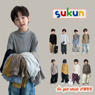   12-50kg  Áo giữ nhiệt cho bé trai bé gái hàng AMBB Quảng Châu Áo giữ nhiệt bé trai SuKun Áo sinh nhiệt cho bé 