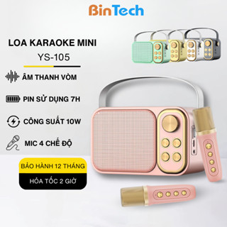Loa bluetooth mini karaoke kèm mic YS-103 1 mic / Loa Ys-105 2 mic công suất lên đến 10W - Bảo hành chính hãng