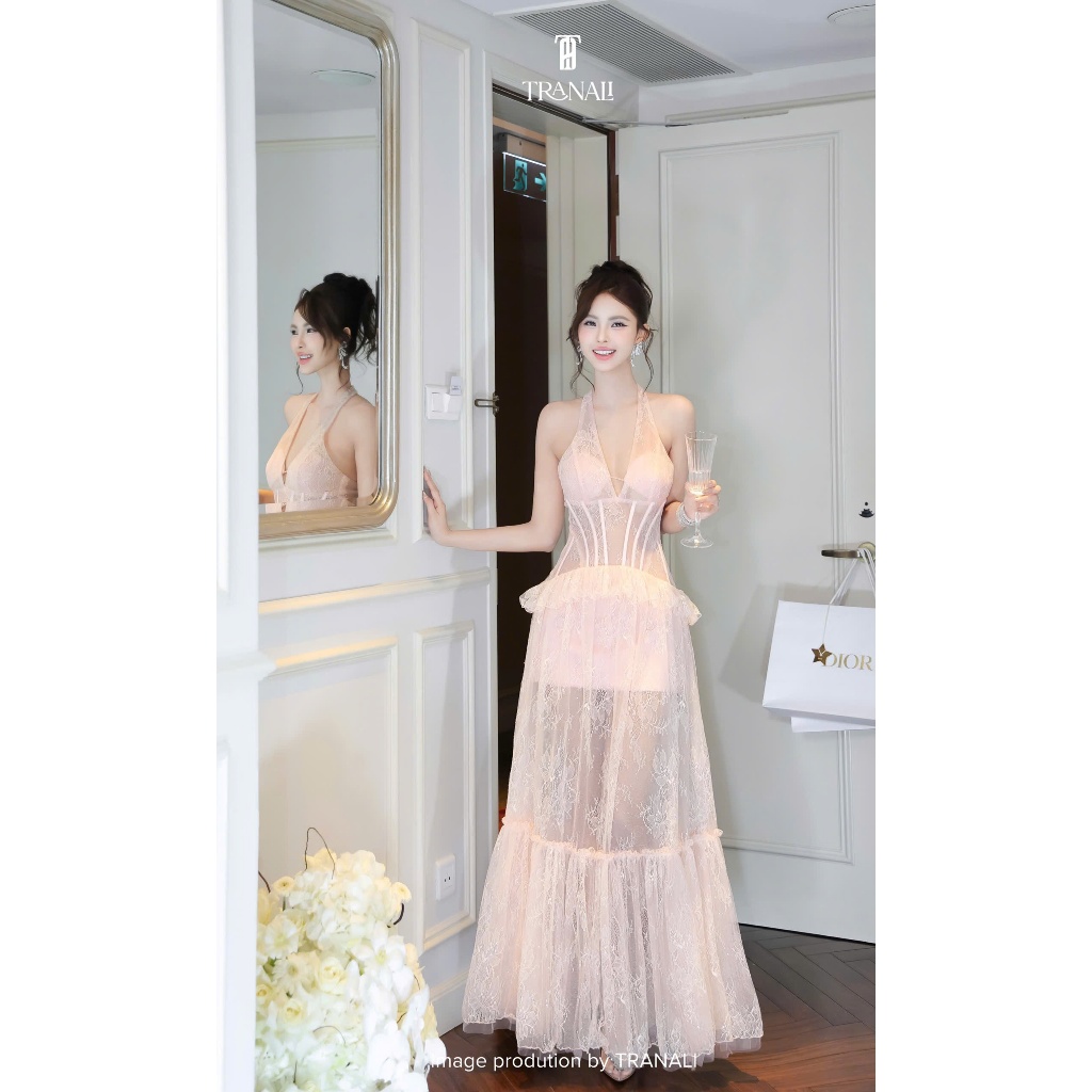 Hàng Chuẩn Trân Ali ĐẦM YẾM VIỀN BÈO EO Trân Ali