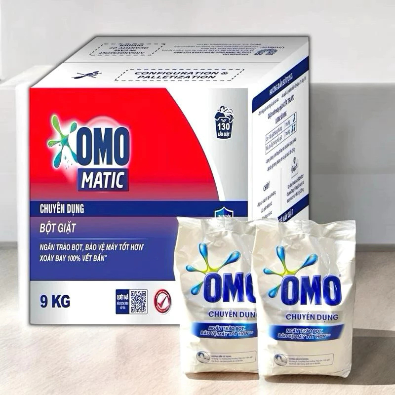 Bột Giặt OMO 9kg Chuyên Dụng Dành Cho Máy Cửa Trên, Cửa Trước,Giặt Tay Không Mùi