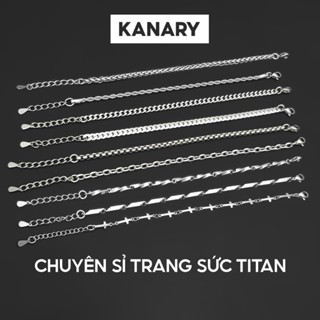 [VK6] Vòng Tay Nam Nữ Titan Xích Nhỏ, Xích Xoắn Đa Dạng Mẫu Thanh Lịch - THÉP KHÔNG GỈ - Chuyên Sỉ Trang Sức KANARY.