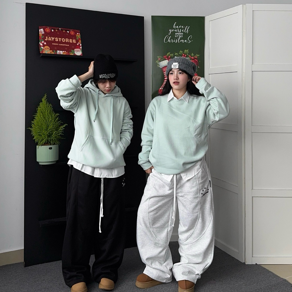 Áo Hoodie Trơn nỉ bông form Nam nữ unisex - HOODIE TRƠN JAYSTOREE