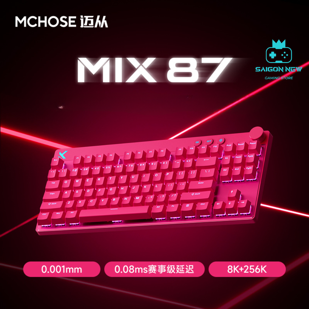 Bàn phím cơ Gaming Mchose Mix87 - Switch magnetic - Hỗ trợ rapid trigger - Polling rate 8k, 0.001mm | BigBuy360 - bigbuy360.vn