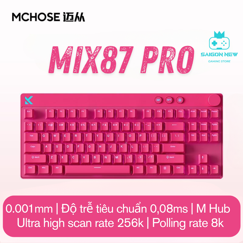 Bàn phím cơ Gaming Mchose Mix87 - Switch magnetic - Hỗ trợ rapid trigger - Polling rate 8k, 0.001mm | BigBuy360 - bigbuy360.vn