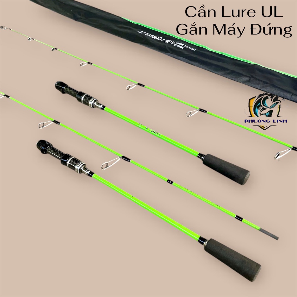 [Cần Câu Lure UL Gắn Máy Đứng] Cần Toro Sarmxat Cắm Gốc,Ngọn Carbon Đặc