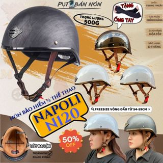 Mũ Nón Bảo Hiểm 1 2 Nửa Đầu NAPOLI GANGSTER N120 Đua Ngựa Cao Cấp Helmet   CHÍNH HÃNG . 