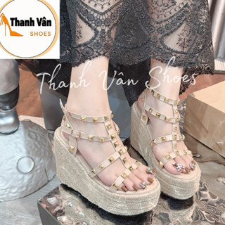 Sandan quai tán đinh cao 12phân 2 màu (D0358)