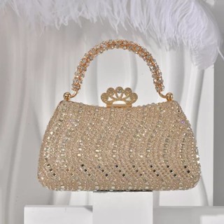 túi xách quái trai đính đá hình gợn sóng xinh đẹp duyên dáng VDT90