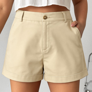  Quần short KAKI lưng cao dáng A mùa hè bigsize - Miabigsize 