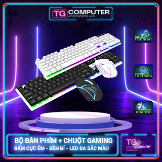 Combo chuột bàn phím giả cơ có led xịn xò 620- g21 - q17 - smart a6 vi tính tg